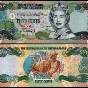 Багами 1/2 долара (2001) p 68, unc