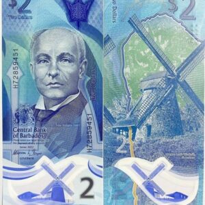 Барбадос 2 dollars 2022 unc p 80а